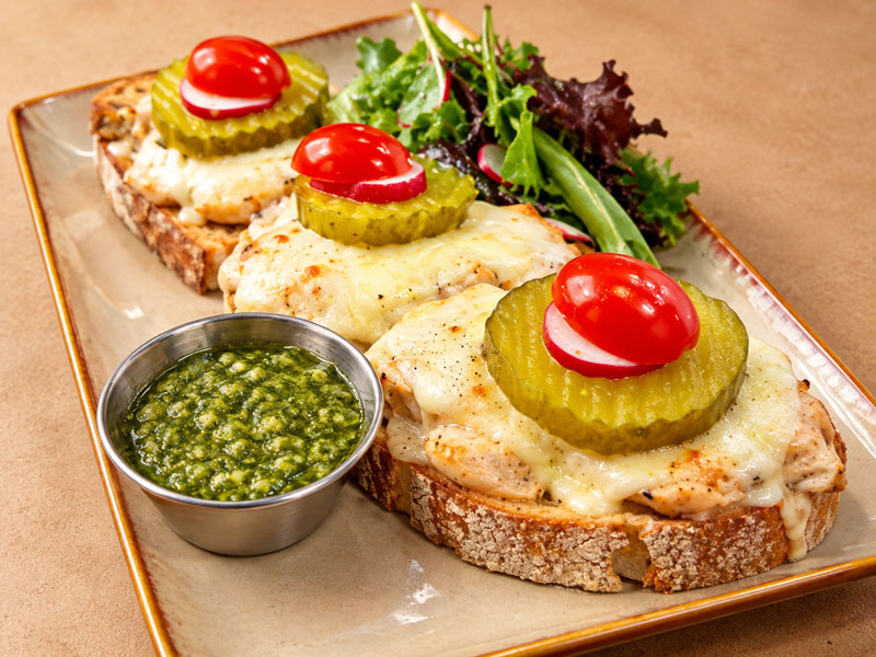 Toasted Chicken and Mozzarella Sandwich