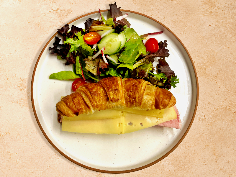 Ham and Cheese Croissant Sandwich 
