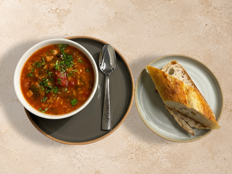 Lemon Chickpea Orzo Soup